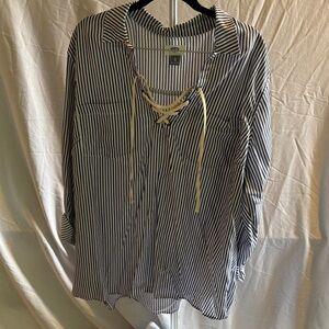 Old Navy Black and White Striped Top